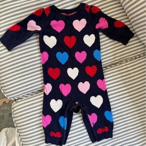 GAP Navy Sweater with Heart Patterns